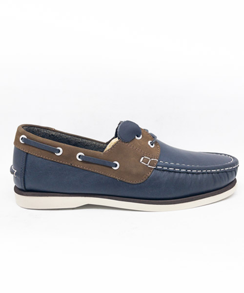 Zapato mocasín Apache para hombre color azul bisone