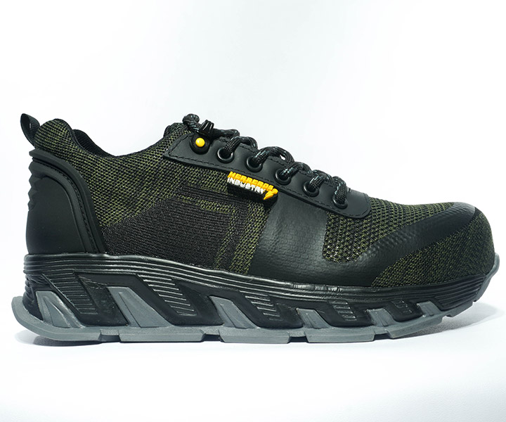 Zapato industrial Rugged Proof color negro verde para hombre - 1129
